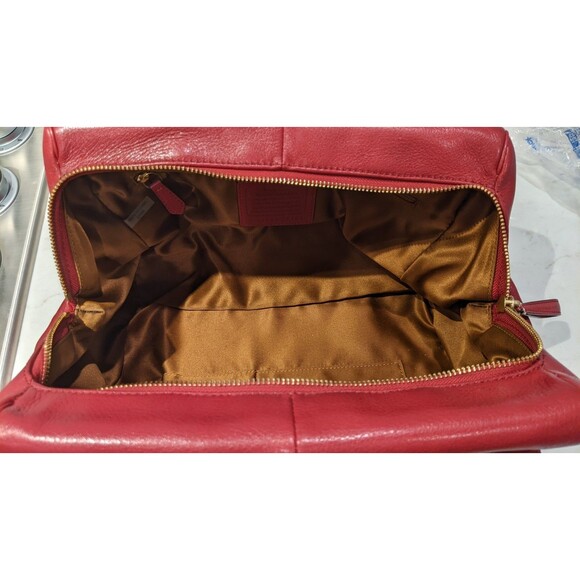 COACH Vintage Red Leather Madison Madeline East West Satchel & Matching Wallet - Picture 16 of 16